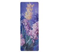 Tappetino da yoga e pilates viola lavanda per pilates stampato, antiscivolo, tappetino da yoga con borsa per trasportare tapete para ejercicio 180,3 x 66 cm
