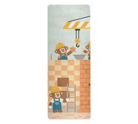 Tappetino da yoga giallo con scimmia per allenamento a casa per palestra a casa, antiscivolo, antiscivolo, asciugamano da yoga con nastro per borsa per ejercicio 180,3 x 66 cm