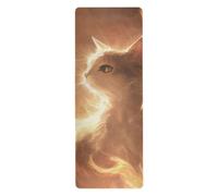 Tappetino da yoga Giclée Glow Flame Style con cinghia per pavimento stampato, antiscivolo, asciugamano da yoga antiscivolo con borsa per il trasporto tapete para ejercicio 180,3 x 66 cm