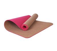 Tappetino da yoga in sughero, antiscivolo, per esercizi di palestra, sostenibile, morbido, durevole, leggero, per yoga caldo e yoga all'aperto e al chiuso