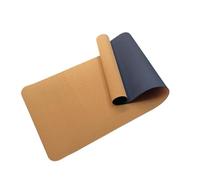 Tappetino da yoga in sughero naturale, per uomo e donna, leggero, portatile, con cinghia inclusa, non scivola e assorbe il sudore