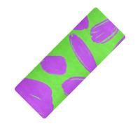 Tappetino da yoga lavabile a pois verde fluorescente stampato spessore 1 mm per la casa antiscivolo, con borsa da yoga tapete para ejercicio 180,3 x 66 cm