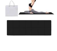 Tappetino da yoga pieghevole da 6 mm di spessore per yoga, pieghevole, resistente agli strappi, con borsa per allenamento in studio, viaggi, attività