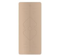 Tappetino da yoga Posture Line Guidance in gomma naturale PU, spessore 5 mm, antiscivolo, assorbimento degli urti, silenzioso.(Lightcoffee)