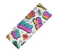 Tappetino da yoga stampato con graffiti colorati e cartoni animati antiscivolo spessore 1 mm per casa palestra antiscivolo, con copertura per borsa da yoga tapete para ejercicio 180,3 x 66 cm