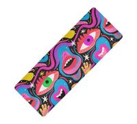 Tappetino da yoga stampato con graffiti colorati e cartoni animati sottile spessore 1 mm per gli uomini antiscivolo, con borsa per il trasporto tapete para ejercicio 180,3 x 66 cm