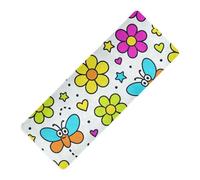 Tappetino da yoga stampato con motivo floreale colorato con borsa per il trasporto Spessore 1 mm per la casa antiscivolo, con borsa da yoga per tappetino tapete para ejercicio 180,3 x 66 cm