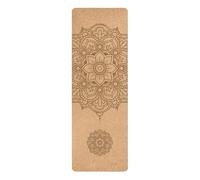 Tappetino da yoga stampato in sughero da 4 mm, antiscivolo, assorbente for il sudore, con borsa for ginnastica Pilates(Mandala)