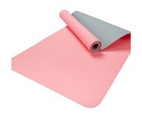Tappetino da yoga, tappetino fitness ecologico antiscivolo bifacciale con cinturino in TPE for donne e uomini, for, pilates, esercizi(Pink gray)