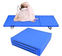 Tappetino da Yoga, Tappetino per Esercizi 70,9x23,6x2,0 Pollici in Tessuto Oxford + Tappetino da Ginnastica Pieghevole Sportivo in PE Tappetino da Yoga Spesso con Cinghie per