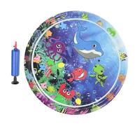 Tappetino dell'acqua per, tappetino rinfrescante per cani, tappetino da gioco colorato per bambini con gonfiatore | Letto da gioco interattivo e sensoriale portatile per la stagione calda, all'aperto