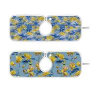 Tappetino di asciugatura in pietra per lavello da cucina riutilizzabile e decorato tappetini di scarico appesi per cucina Previene l'accumulo di umidità 37,8 cm