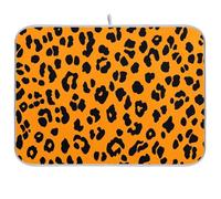 Tappetino di asciugatura riutilizzabile con stampa leopardata arancione 45,7 x 61 cm rettangolare grande asciugatura opaco decorativo per la casa essenziale