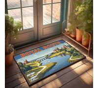 Tappetino di benvenuto autunnale per esterni Royal Route: un viaggio panoramico attraverso paesaggi storici, zerbino decorativo per la stanza da uomo con detti divertenti (50 x 80 cm)