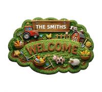 Tappetino di benvenuto con nome personalizzato, tappeto personalizzato per interni, per cucina, corridoio e giardino, lavabile in morbido velluto, regalo unico per l'inaugurazione della casa per mamma