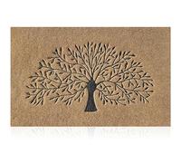 Tappetino di benvenuto esterno esterno tappetini per porte interne anteriori resistenti impermeabili antiscivolo per ingresso, corridoio, cucina, facile da pulire, 60x90, colore: marrone albero