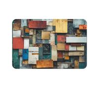 Tappetino di benvenuto stampato con frammenti di memoria, 40,6 x 61 cm, tappetino assorbente per porta del bagno e della cucina