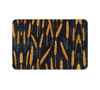 Tappetino di benvenuto stampato con molte orecchie di grano, 40,6 x 61 cm, tappetino assorbente per porta del bagno e della cucina