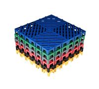 Tappetino Di Drenaggio Ad, Tappetini For Garage Resistenti, 50x50x5 Cm For Esterni, Autolavaggi, Terrazze, Scarichi, Aree Industriali(Black,16 pieces)