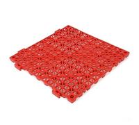 Tappetino di drenaggio in plastica - Tappeto antiscivolo for interni ed esterni for bordo piscina, bagno, garage - Impermeabile e ad asciugatura rapida(Red,30pcs)