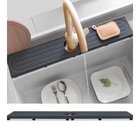 Tappetino di drenaggio in terra di diatomee per lavello da cucina, assorbe rapidamente l'acqua, supporta l'asciugatura e la cura dei piatti (B)