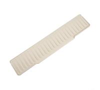 Tappetino di drenaggio per lavello da cucina, realizzato in silicone con bordo a basso profilo per adattarsi lungo i perimetri del lavandino e controllare la diffusione dell'acqua (bianco, 50 x 10 cm)