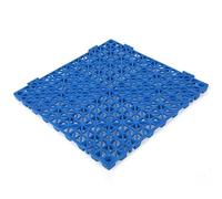 Tappetino di drenaggio, tappeto antiscivolo in plastica for bagno, garage, bordo piscina - Facile da pulire, impermeabile e ad asciugatura rapida(Blue,10pcs)