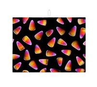 Tappetino di essiccazione per bancone della cucina, tappetino per scolapiatti assorbente divertente per Halloween, tappeto di asciugatura colorato in microfibra per cucina, 45,7 x 61 cm