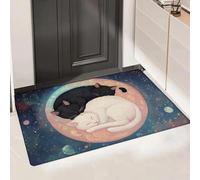 Tappetino di flanella a stampa 3D Cat Sponge antiscivolo, lavabile in lavatrice, assorbente e antiscivolo, all-season 50x80cm