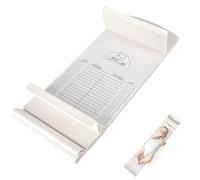 Tappetino di misurazione per neonati e neonati, righello di crescita, delicato sulla pelle, lavabile, con testiera fissa e posizionatore del piede scorrevole