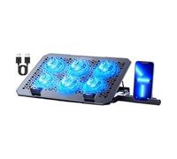 Tappetino Di Raffreddamento Per Laptop - 36x26cm ABS Lega Alluminio Cooling Pad Notebook | Supporto Ventilato Silenzioso Con Dissipazione Calore E Rialzo Ergonomico Antiscivolo Per Ufficio Studio