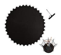 Tappetino di ricambio per trampolino rotondo da 1,8 m, con estrattore a molla, resistente, nero e 56 fibbie, perfetto per salti in sicurezza e riparazione del trampolino