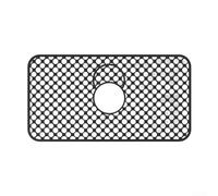 Tappetino di scarico da cucina in silicone per piano di lavoro e tavolo con due aperture cave per la gestione dell'acqua (nero) - 66,5 x 35,6 cm