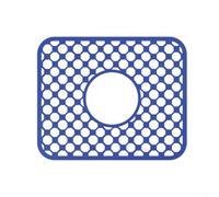 Tappetino di scarico in silicone per lavello da cucina e piano di lavoro, con due aperture cave, 34,5 x 28,6 cm e 66,5 x 35,6 cm, resistente al calore (blu, 34,5 x 28,6 cm)