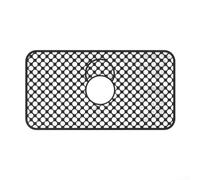 Tappetino di scarico in silicone per lavello da cucina e piano di lavoro, con due aperture cave, 34,5 x 28,6 cm e 66,5 x 35,6 cm, resistente al calore (nero, 66,5 x 35,6 cm)