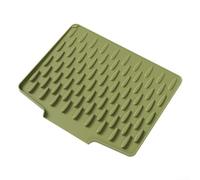 Tappetino di scarico in silicone per piano di lavoro della cucina, a forma di pendenza per un efficace drenaggio dell'acqua, materiale resistente al calore e antiscivolo per stabilità (verde)