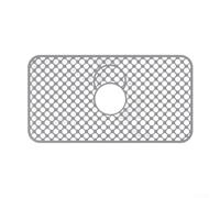 Tappetino di scarico per lavello da cucina e tavolo, struttura in silicone con design cavo per aiutare il flusso d'acqua e la protezione (grigio, 66,5 x 35,6 cm)