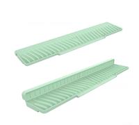 Tappetino di scarico per lavello da cucina, in diatomite, pieghevole, in silicone, per lavello da cucina, piano di lavoro, tappetino drenante, resistente agli spruzzi d'acqua, facile da pulire (verde