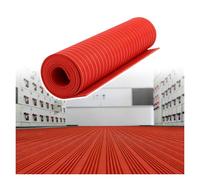 Tappetino di sicurezza elettrica isolato ad alta t Tappetino Isolante Elettrico In Gomma con Texture Antiscivolo, Tappetini per Alta Tensione per Sale di Distribuzione(Red,16x3.3ftx0.1in)