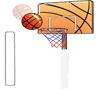Tappetino di Sicurezza Resistente per canestro da Basket - Avvolgente, per Tutte Le Stagioni,per palo del Parco Giochi del Garage,A02,H 120cm