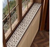 Tappetino di terra di silicone al finestrino, Tappetino for davanzale con stampa floreale, antipolvere, impermeabile, tagliabile, diverse misure(Style B,140x30cm(55x12in))