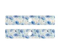 Tappetino diatomaceo dietro il rubinetto per lavello della cucina assorbente 2 pezzi lavello rubinetto tappetino tappetino previene l'accumulo di umidità 76,2 x 13,7 cm -- Bhutan papavero blu bellezza