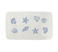 Tappetino doccia Spirella PVC Concha 55x55 cm Conchiglie bianco e blu