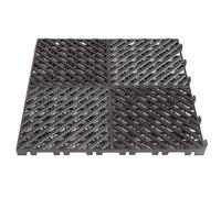 Tappetino drenante ad incastro - 2 pezzi modulari cuscino pavimento piastrelle per garage giardino cucina & uso esterno - nero doccia tappetini splicing soluzione drenaggio