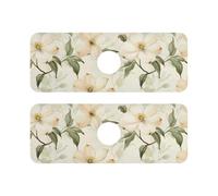 Tappetino drenante per rubinetto in diatomea per lavello da cucina, 2 pezzi, previene l'accumulo di umidità, 37,3 x 13,7 cm, cornioli britannici bellezza fiori estivi