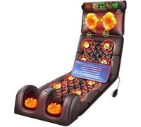 Tappetino elettrico per massaggio completo con calore, 10 motori di vibrazione e 20 teste Shiatsu collo, 9 modalità per alleviare il dolore muscolare