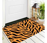 Tappetino Entrata Arancione Nero Pelliccia Di Tigre Zerbino Texture Animali Zerbini Di Benvenuto Per Cucina Interno Terrazzo Posteriori Esterno Porte Anteriori La Casa,50X80Cm