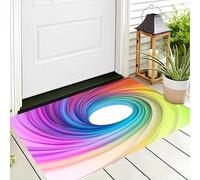 Tappetino Entrata Colori Dell'Arcobaleno Linee A Spirale Zerbino Geometria Sognante Zerbini Di Benvenuto Per Cucina Interno Terrazzo Posteriori Esterno Porte Anteriori La Casa,70X100Cm