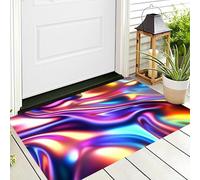 Tappetino Entrata Colori Dell'Arcobaleno Struttura Metallica Zerbino Arte Astratta Zerbini Di Benvenuto Per Cucina Interno Terrazzo Posteriori Esterno Porte Anteriori La Casa,60X90Cm