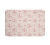 Tappetino Entrata Dreamy Pink Flower Crown Cute Magical Princess Zerbino Stampata Resistente Tappeto D'Ingresso Per Corridoio Posteriori 40X60Cm